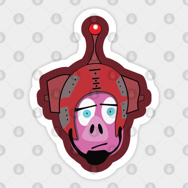 Space Ranger Pig Sticker by ByersArtLab
